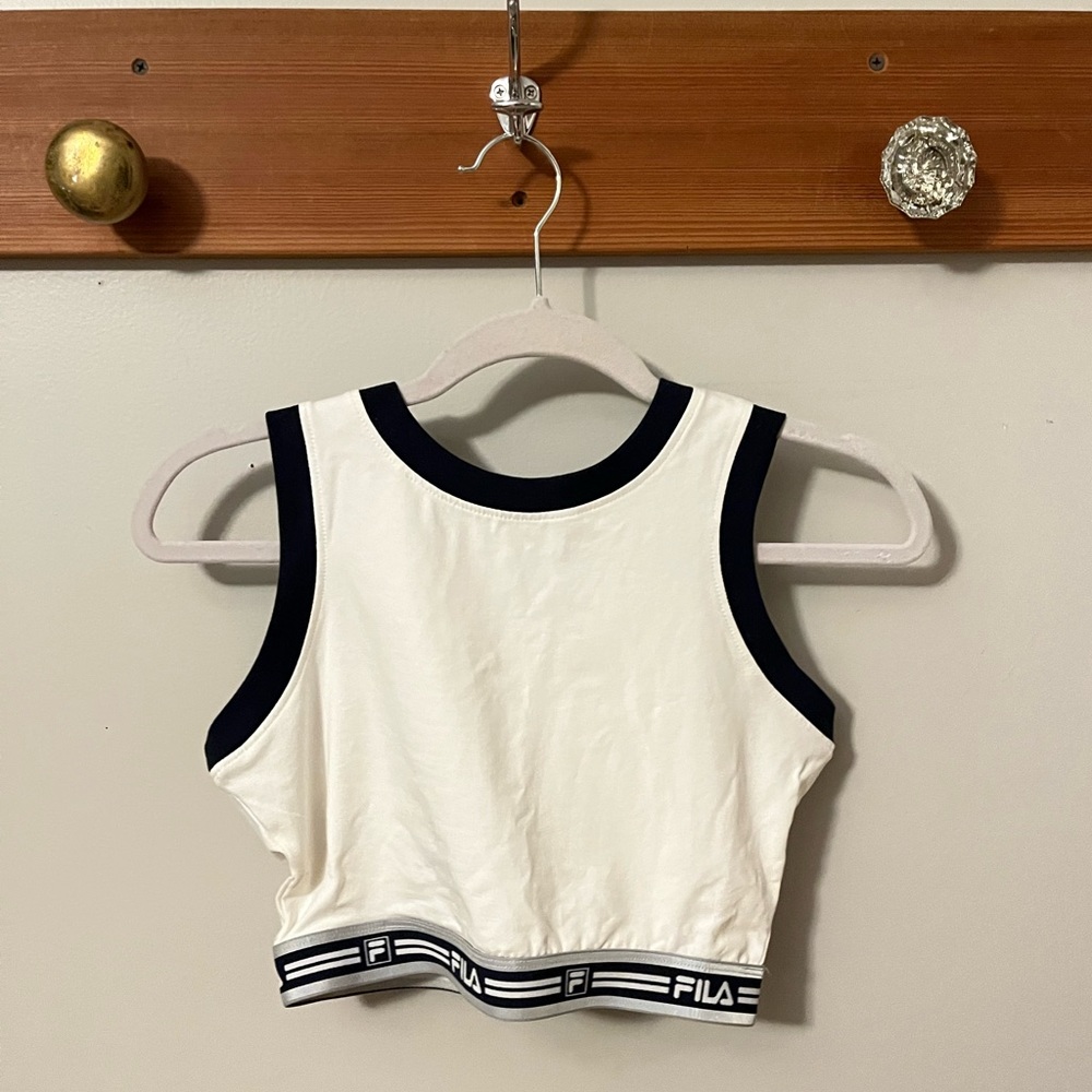 Fila White Crop Top